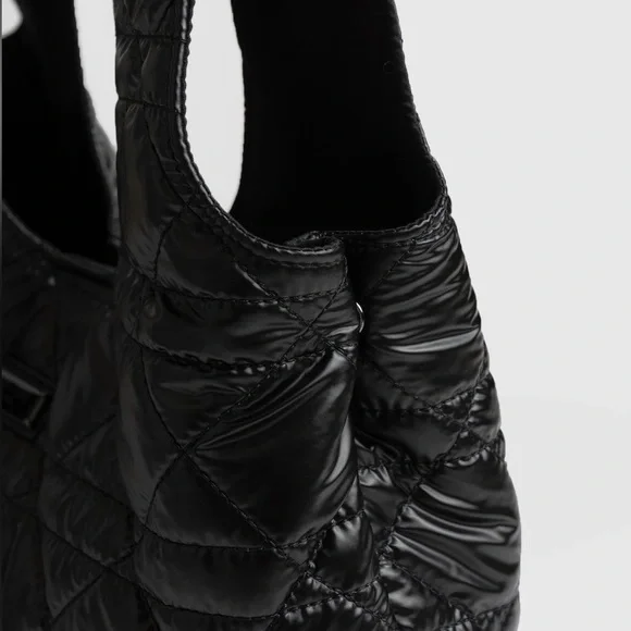 Saint + Sofia Stella Shoulder Tote Bag - Gloss Black - Picture 7 of 10